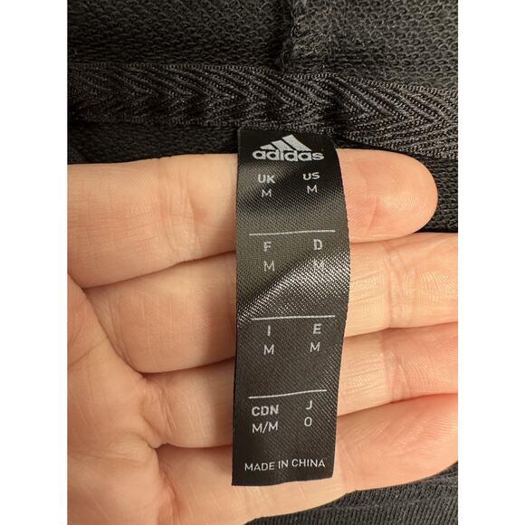 Adidas Hoodie Mens Medium Dame EXTPLY Opponent Advisory Black No Drawstring - Picture 3 of 11
